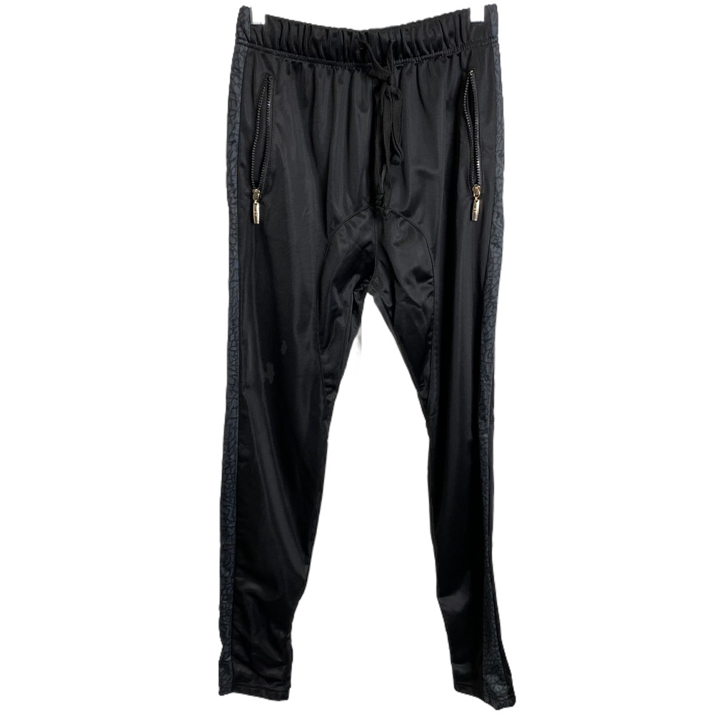 American Stitch‎ Women's Sweatpants Black Drawstring Zip Pockets Stretch Size S
